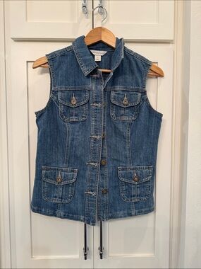 NEW Christopher and Banks Denim Vest